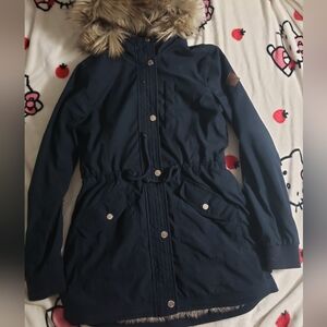 Navy Blue Holister Perka Jacket